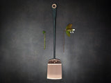 Grilling spatula hand forged black stainless steel and copper
