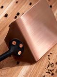 Hand forged black stainless steel and copper spatula