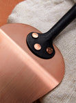 Hand forged black stainless steel and copper pie server