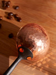 Hand forged stainless steel and copper coffee scoop
