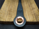 Ensemble spatule, fourchette et décapsuleur pour le grill forgé à la main en acier inoxydable et cuivre
